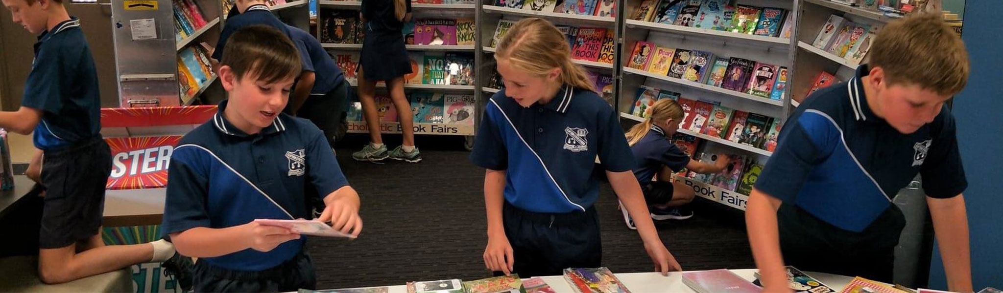 Clifton State School students at book fair